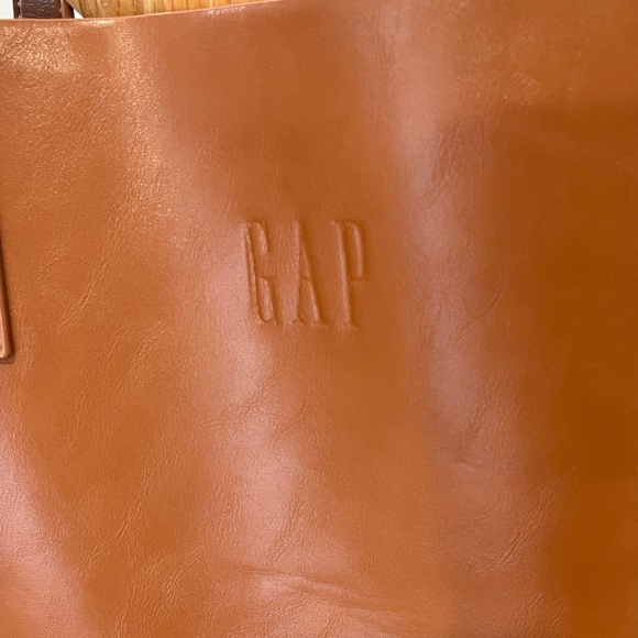 GAP Cognac Synthetic Leather Tote Bag - Picture 2 of 4